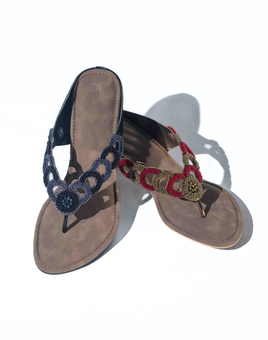 Mid Heel Sandal - Circle