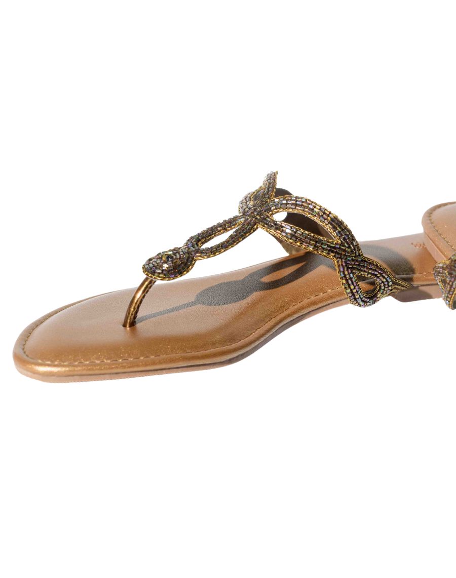 Flat Sandal Beaded