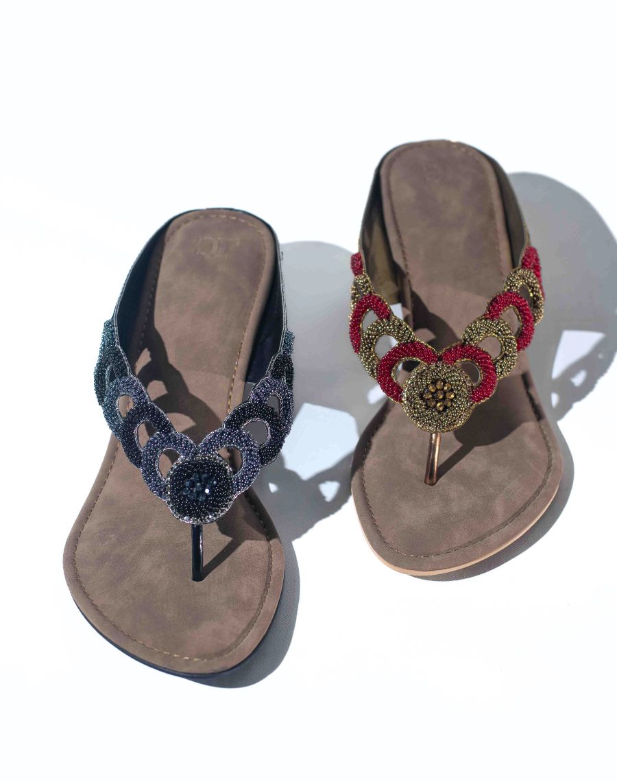 Mid Heel Sandal - Circle