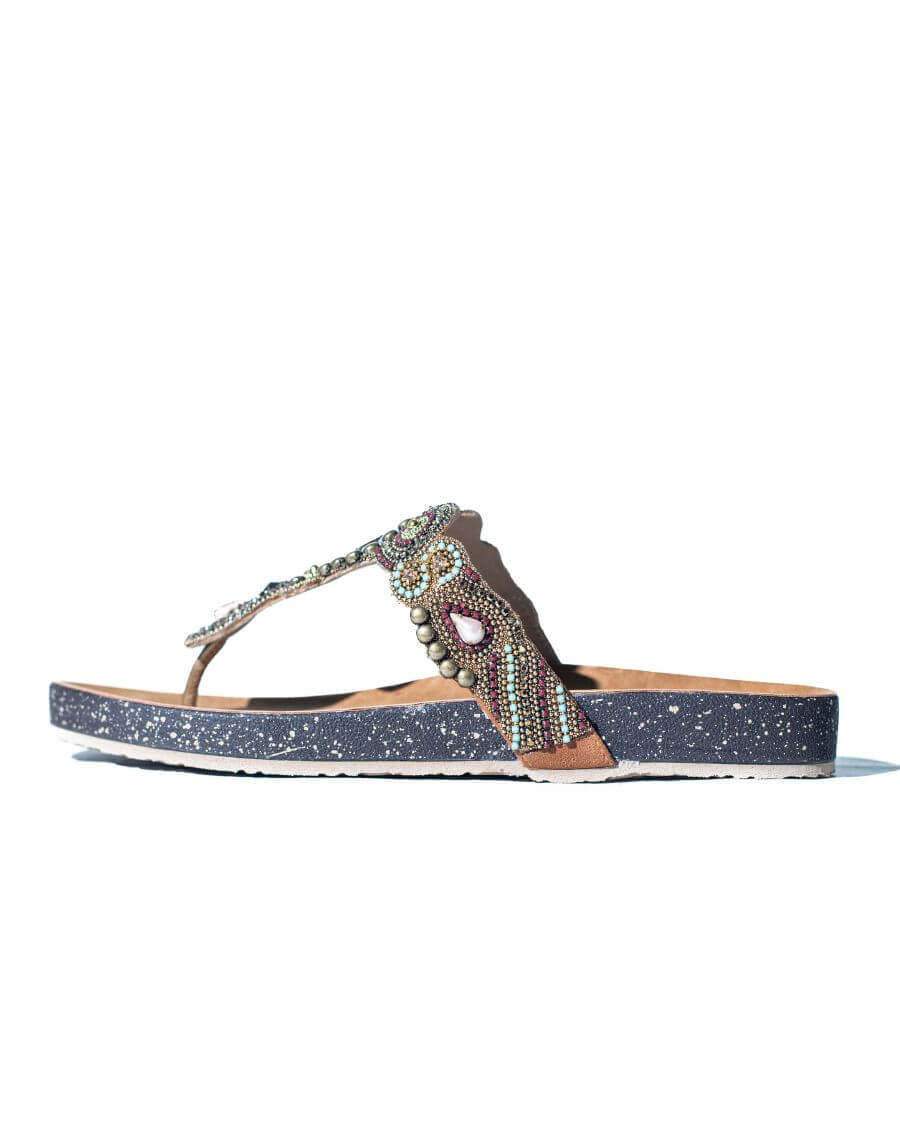 Flat Sandal - Beaded