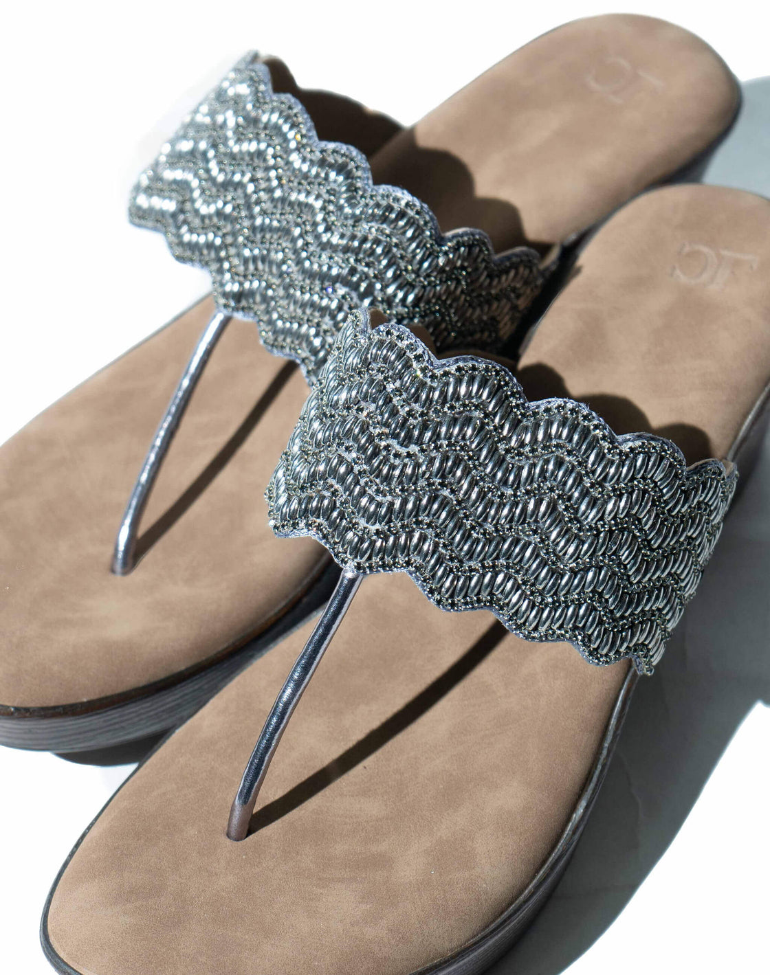 Mid Wedge Sandal - Beaded