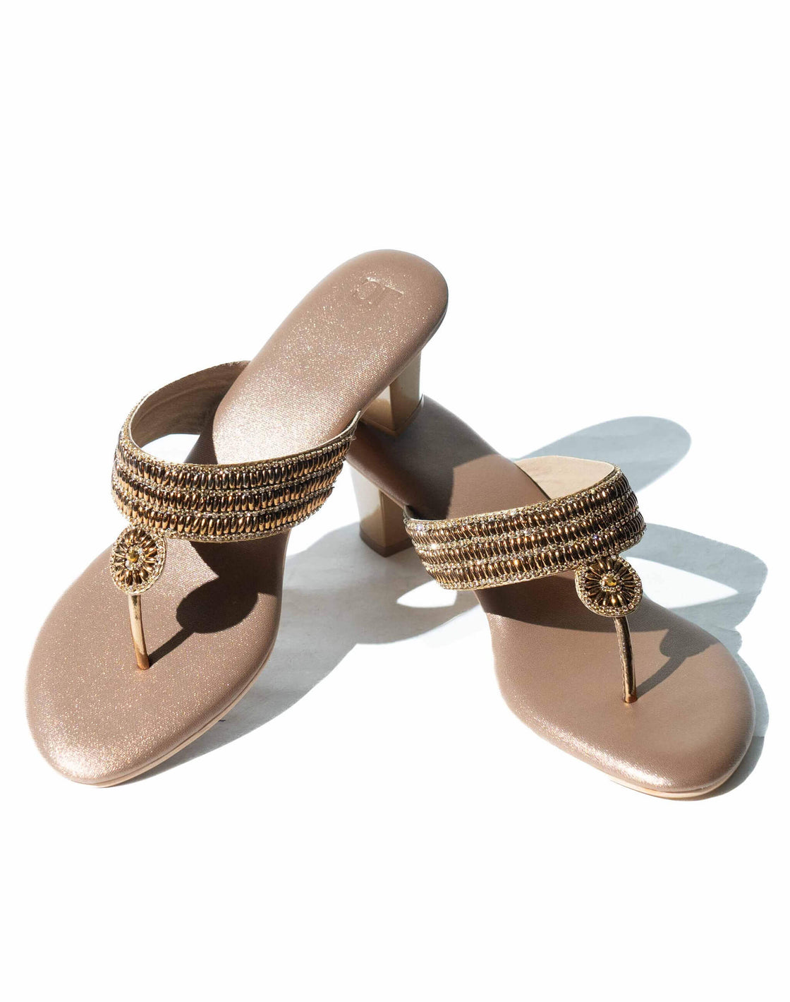 Mid heel sandal - Oval bead