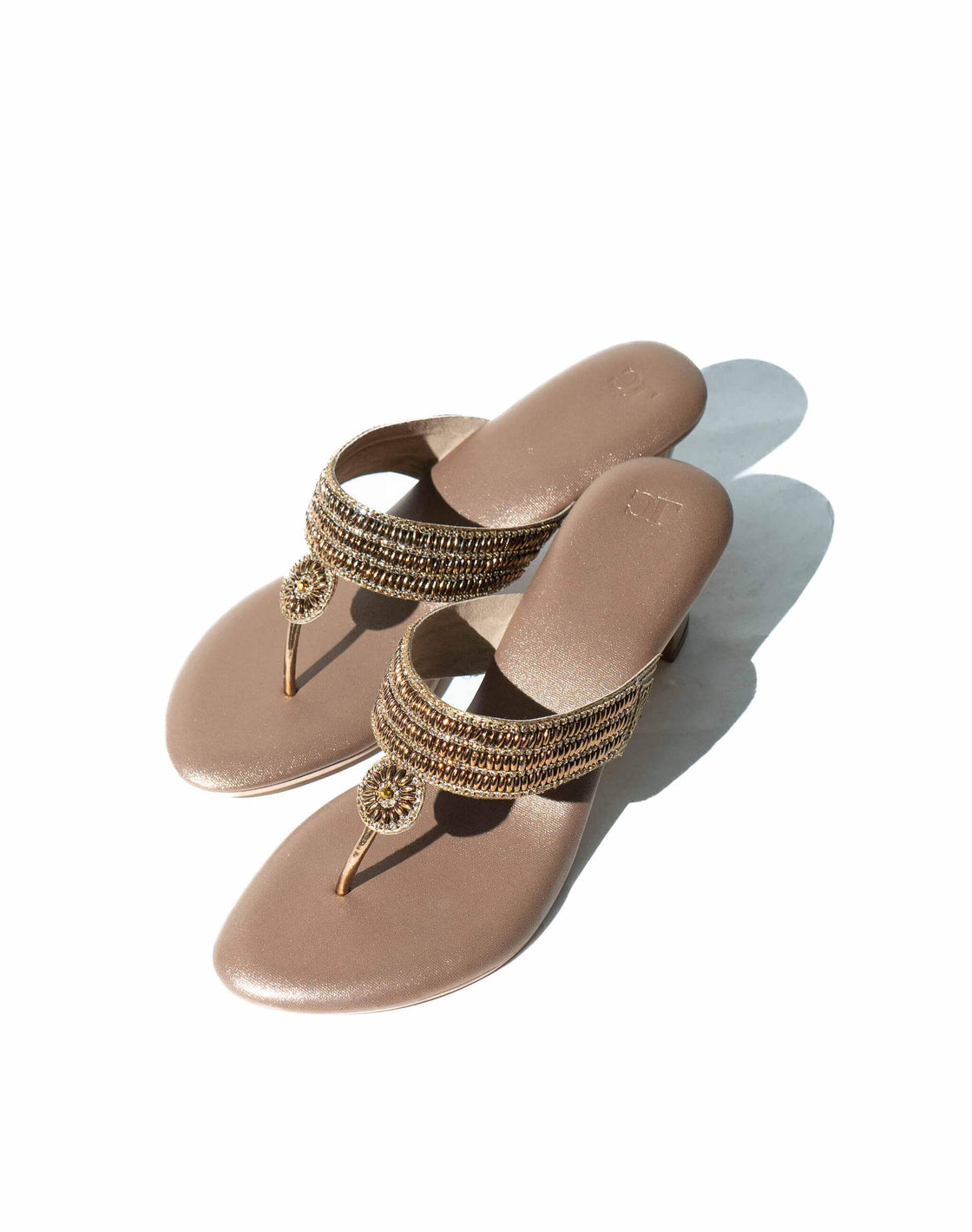 Mid heel sandal - Oval bead