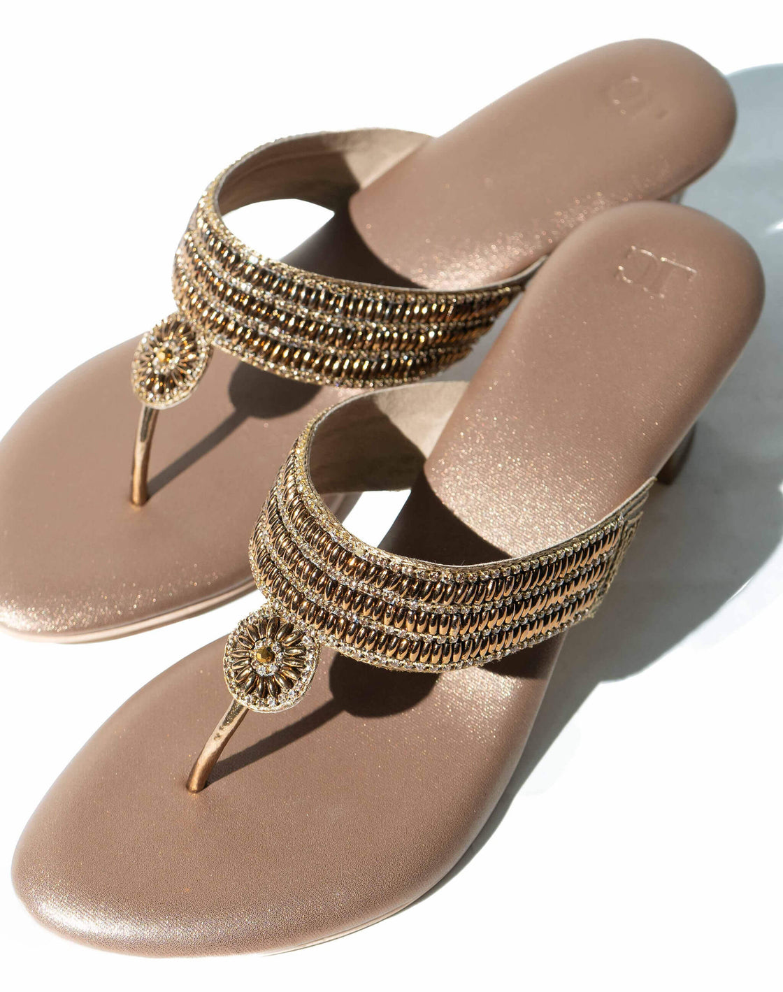 Mid heel sandal - Oval bead