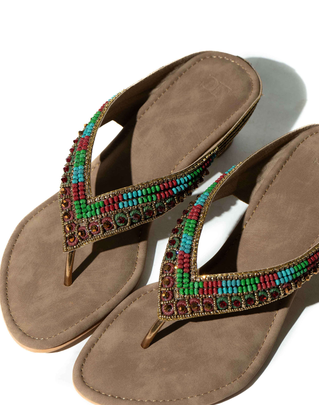 Mid-heel Sandal - Beaded